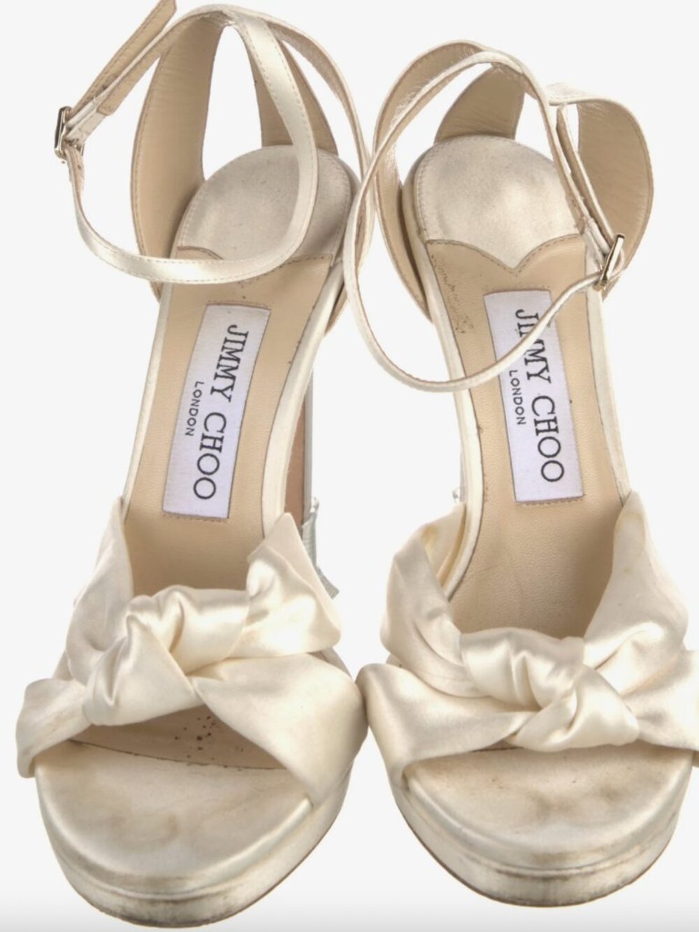 Jimmy Choo Rosie 120 Satin Sandals Size 6.5